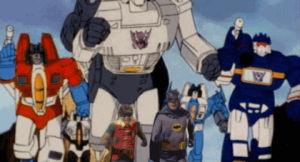 transformers,starscream,megatron,soundwave,batman,running,run,robin,running away,adam west,g1,nancy downs,60s