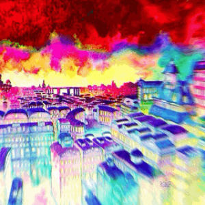 lsd,weed,pot,acid,art,trippy,psychedelic,city,landscape,labdscape,put in safe