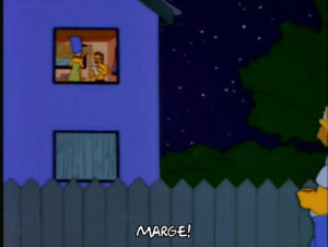 homer simpson,season 4,marge simpson,episode 2,mad,ned flanders,yelling,4x02,spying