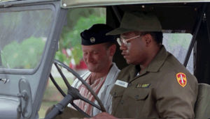 good morning vietnam,robin williams,forest whitaker,barry levinson