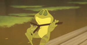 frog,playing guitar,the princess and the frog,princess and the frog,playing music,prince naveen,music,disney,fun,guitar,rocking,banjo,naveen,cartoons comics