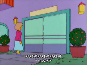 tied,homer simpson,party,episode 19,excited,season 11,bed,escape,11x19