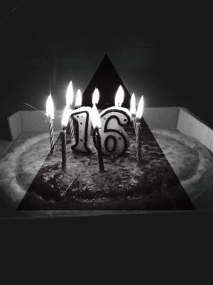 16,black and white,pizza,birthday,bw,whatever,candles,phhhoto,toad jumping