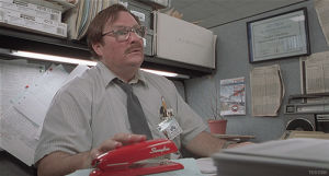 workplace,office space,red stapler,cinemagraph,art,milton,movies,movie,film,cinemagraphs,tech noir,mike judge,stephen root,milton waddams