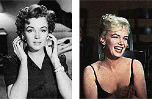 marilyn monroe,movies,black and white,blonde,clapping,applause,adult,exciting,jewels,earings,aspiringplatypus