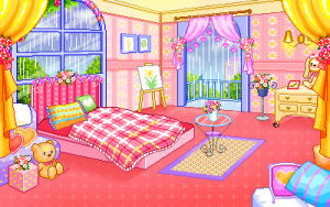 bedroom,kawaii,background,scenery,cute town