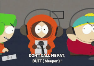 eric cartman,mad,kenny mccormick,telling,accusing
