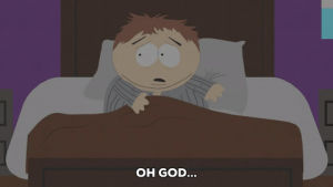 eric cartman,scared,scary,sleep,frightened,oh god,asleep