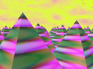 lofi,pyramid,90s,3d,psychedelic,los angeles,net art,the current sea,sarah zucker,melting,brian griffith,work in progress,3d modeling,comptroller