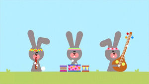 hey duggee,bunny,happy,concert,music,festival,duggee,bunnies,chill man,rabbits,chill,gig
