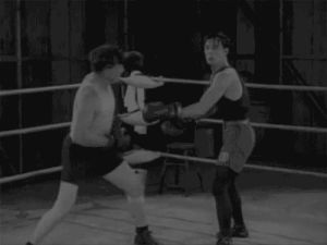 boxing,buster keaton,art,film,sports,old,hoppip,imt,small tribute,cant do it