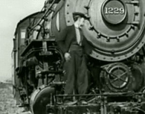silent film,smoking,steam locomotive,black and white,my edit,train,buster keaton,cigarettes,silent movie,the goat,what a badass,this is one of the loveiest things ive ever seen