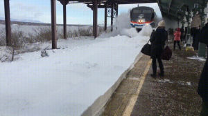 snow,a,train,with,of,full,track,amtrak,collides