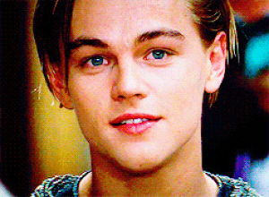 baz luhrmann,romeo montague,leonardo dicaprio,romeo and juliet,90s,1996,not my s,epic movie,his eyes are so blue