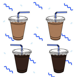 coffee,iced coffee,illustration,monday,morning