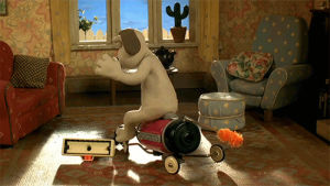 wallace and gromit,aardman,fail,funny,cute,lol,cartoon,silly,messy,slapstick,friday 13th,nick park