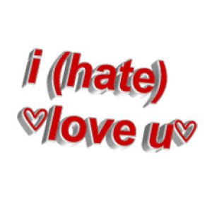 i hate love you,i love you,i hate you,animatedtext,wordart,transparent,i hate love u,del
