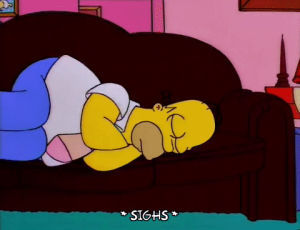homer simpson,season 7,episode 17,tired,sleep,couch,nap,exhale,living room,7x17