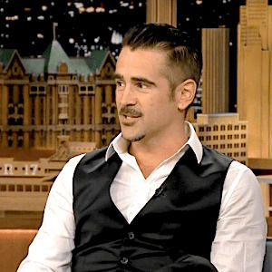 jimmy fallon,colin farrell,i love this man,like really,and that vestconverse outfit is really working for me