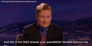 ikea,fitness,conan obrien,conan,cookies,andy richter,things that have never ever been said