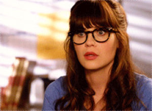 sad,eyes,new girl,scared,surprised,cutie,faces,jess day,3x08,menus