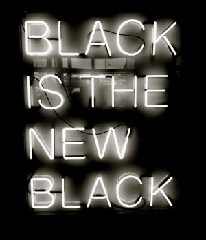 neon,words,neon sign,fashion,black and white,black,black is the new black