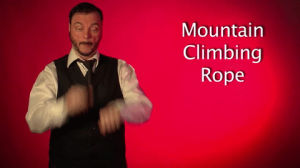 sign language,sign with robert,asl,deaf,american sign language,mountain climbing rope