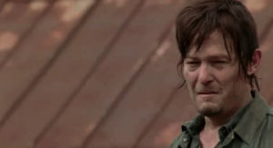 cry,season 3,episode 15,the walking dead,crying,twd,norman reedus,daryl dixon,walking dead,daryl,cry face,daryl cry