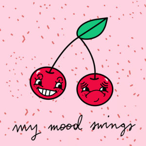moodswing,cherry,mood swings,happy,smile,sad,fruit,swinging,cherries,happy sad