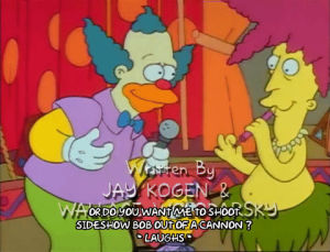 season 1,episode 12,krusty the clown,sideshow bob,1x12