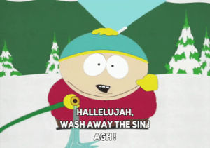 happy,eric cartman,excited,exclaiming,wash