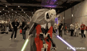 general grievous,star wars,cosplay,foolycooly,boob touch