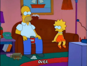 homer simpson,lisa simpson,season 3,talking,episode 14,moving,sitting,disappointed,3x14,frowning,scooting