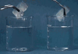 chemical reaction,water,ice,sinking,do less