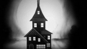 strange,creepy house,black and white,horror,vintage,cartoon,weird,creepy,scary,night,old,house,odd,vintage cartoon,vinage cartoon