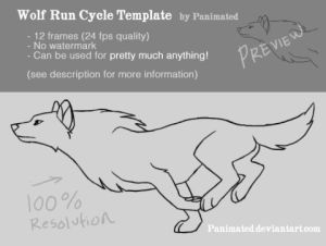 wolf run cycle frames