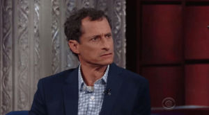 anthony weiner,shrug,unimpressed,the late show with stephen colbert,meh,eh