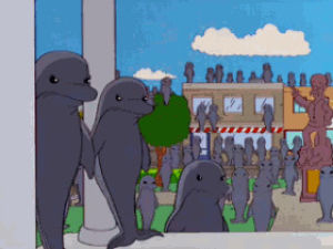 snorky,movies,simpsons,birds,dolphin,creators,example,s12e01,quoting,night of the dolphin