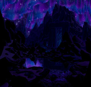 pixel art,landscape,nature,space,colorful,waterfall,sci fi,mountains