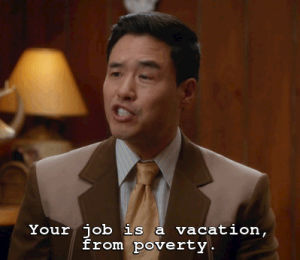 poverty,fresh off the boat,tv,high five,job,vacation,jessica huang,louis huang,constance wu,randall park