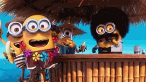 beach,despicable me,minion,the minions,minions,summer,yellow,drinks