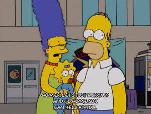 super hero,homer simpson,marge simpson,episode 17,maggie simpson,season 15,fat,convention,15x17,walking by