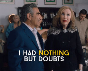 moira rose,schitts creek,kevins mom,funny,comedy,awkward,humour,cbc,canadian,schittscreek,catherine ohara,eugene levy,no doubt,queen moira,queenmoira,doubts,feeling better,amy poheler,jean ralphio