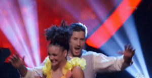 excited,abc,dancing with the stars,dwts,val chmerkovskiy,laurie hernandez,young favorite