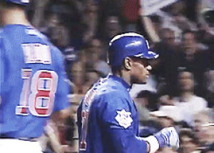 sammy sosa,baseball,slamin sammy sosa,mlb,celebration,fans,the homie,nl,cubs,chicago cubs,wrigley field,2003 nlcs