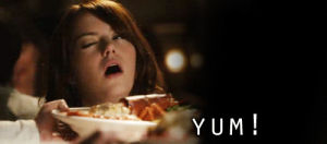 easy a,emma stone,olive penderghast,funny,food,hungry,yum