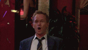 how i met your mother,happy,excited,neil patrick harris,barney stinson,confetti,exciting