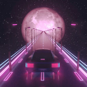 neon,synthwave,80s,driving,80s aesthetic