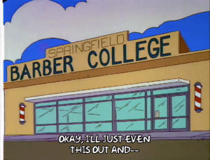 season 3,bart simpson,episode 19,unsure,trying,3x19,barber college
