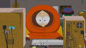 excited,kenny mccormick,playing,typing,agreeing,agreeable